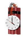 Time bomb isolated on white Royalty Free Stock Photo