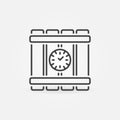 Time Bomb outline icon. Vector Timebomb concept linear symbol