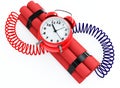 Time bomb on white Royalty Free Stock Photo