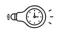 Time and Brightness Icon Vector Illustration for Efficiency, vector design Generative AI Royalty Free Stock Photo