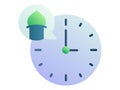 Time callprayer adzan islam single isolated icon with smooth style