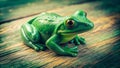 A Time Capsule Charming Green Plastic Frog Toy from the 1950s A Retro Find Capturing the Nostalgia of Royalty Free Stock Photo