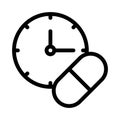 Time capsule vector thin line icon