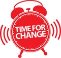 Time for change alarm clock icon, vector Royalty Free Stock Photo