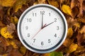 Time change in autumn to wintertime
