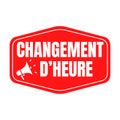 Time for change called changement d\'heure in French language