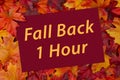 Time Change Greeting Card Fall Back