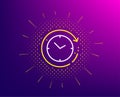 Time change line icon. Clock sign. Watch. Vector Royalty Free Stock Photo
