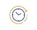 Time change line icon. Clock sign. Watch. Vector