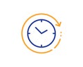 Time change line icon. Clock sign. Watch. Vector Royalty Free Stock Photo