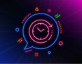 Time change line icon. Clock sign. Watch. Vector Royalty Free Stock Photo