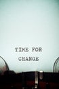 Time for change phrase Royalty Free Stock Photo