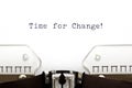 Typewriter Time For Change Royalty Free Stock Photo