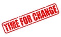 Time for change red stamp text Royalty Free Stock Photo