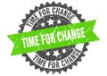 time for change round grunge stamp. time for change Royalty Free Stock Photo