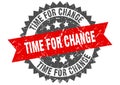 time for change round grunge stamp. time for change Royalty Free Stock Photo