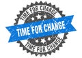 time for change round grunge stamp. time for change Royalty Free Stock Photo