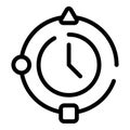 Time changes icon, outline style