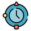 Time changes icon color outline vector