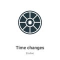 Time changes vector icon on white background. Flat vector time changes icon symbol sign from modern zodiac collection for mobile Royalty Free Stock Photo