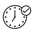 Clock Time Check Icon for Daily Schedules Royalty Free Stock Photo