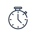 Time chronometer clock linear design