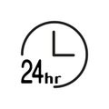 time clock 24 hours logo design template Royalty Free Stock Photo