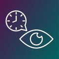 Time clock icon. Vision eye symbol. Watch look Vector. Timer view. Royalty Free Stock Photo