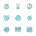 Concept of time with different types of clocks