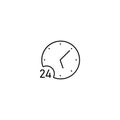 Time and clock line icons. Vector linear icon set. Royalty Free Stock Photo