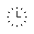 Time and clock line style isolated vector icon Royalty Free Stock Photo