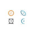 time clock logo design Royalty Free Stock Photo