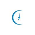 time clock logo design Royalty Free Stock Photo