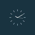 Time clock minimal line flat vector