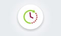 Time, clock stop watch, limited offer, happy hour, deadline concept, line icon, vector illustration Royalty Free Stock Photo