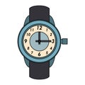 Time clock watch alarm cartoon Royalty Free Stock Photo