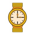 Time clock watch alarm cartoon Royalty Free Stock Photo