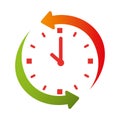 Time clock watch icon