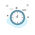 Time and clock web icons in line style. Timer, Speed, Alarm, Calendar. Vector illustration Royalty Free Stock Photo