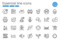 Time, Cloud communication and Heart target line icons. For website, printing and application. Vector