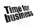 Time concept: Time for Business on Digital background Royalty Free Stock Photo