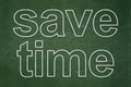 Time concept: Save Time on chalkboard background Royalty Free Stock Photo