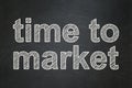 Time concept: Time to Market on chalkboard background Royalty Free Stock Photo