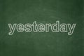 Time concept: Yesterday on chalkboard background Royalty Free Stock Photo