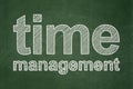 Time concept: Time Management on chalkboard background Royalty Free Stock Photo