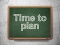 Time concept: Time to Plan on chalkboard background Royalty Free Stock Photo