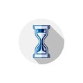 Time conceptual stylized icon. Old-fashioned hourglass isolated Royalty Free Stock Photo