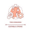 Time consuming orange concept icon Royalty Free Stock Photo