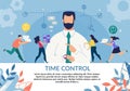 Time Control Importance Motivation Flat Poster