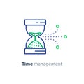 Time control, time management icon, productivity concept Royalty Free Stock Photo